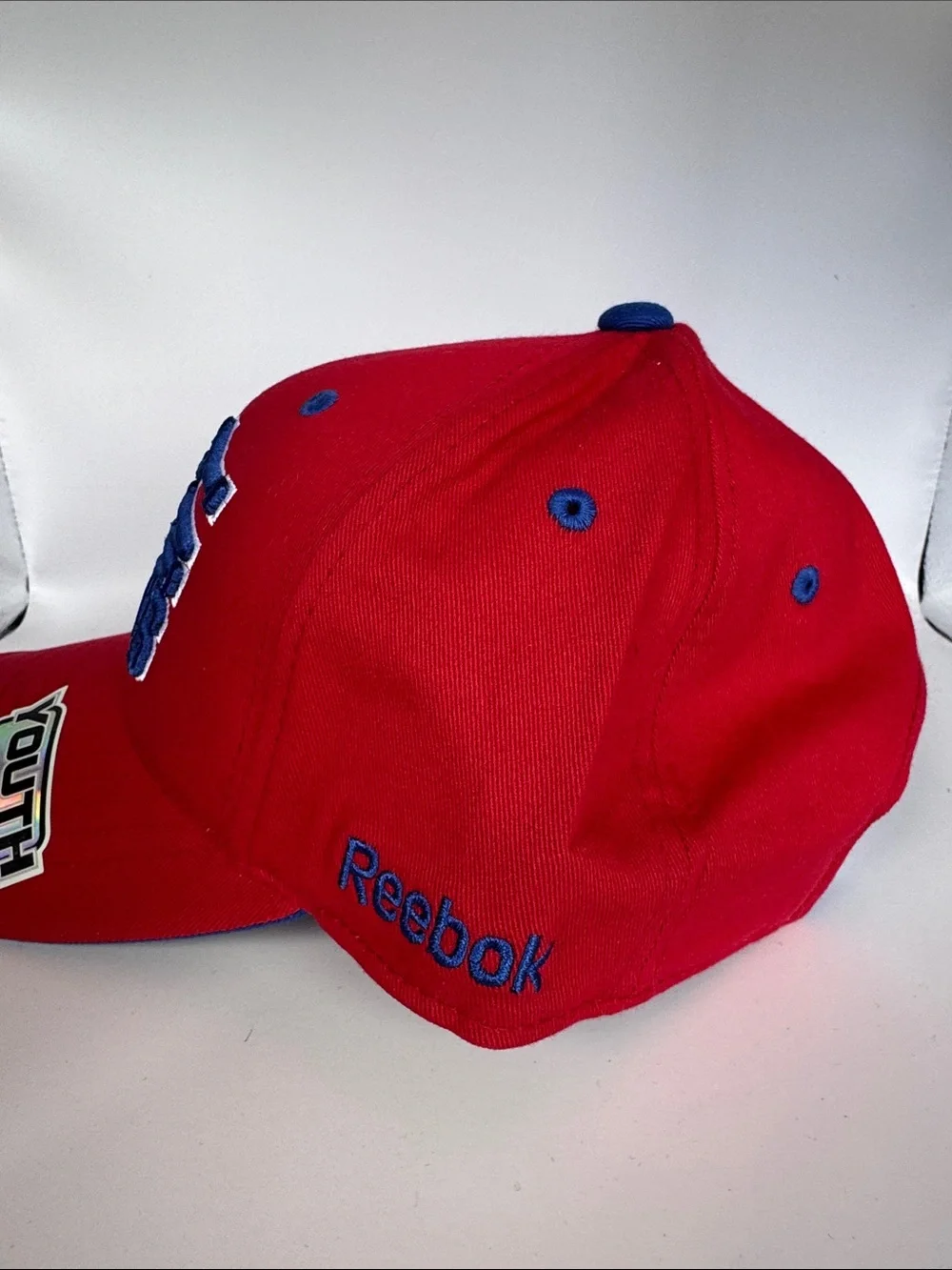 Reebok Red NY Giants Youth Embroidered Baseball Cap with Blue & White Logo NWOT